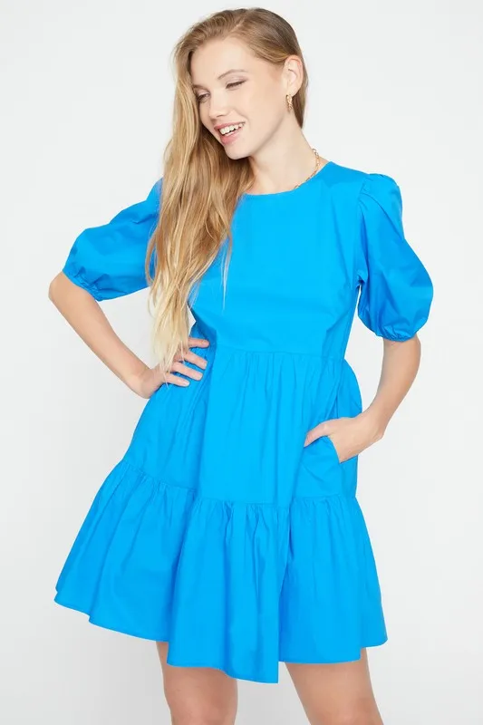 BELLA PUFF SLEEVE MINI DRESS