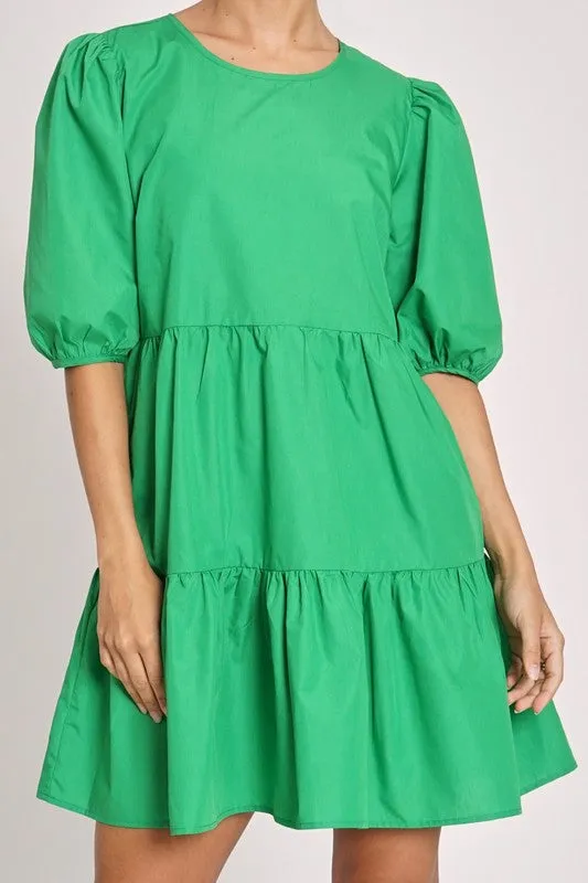 BELLA PUFF SLEEVE MINI DRESS