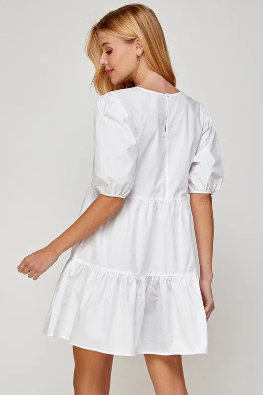BELLA PUFF SLEEVE MINI DRESS
