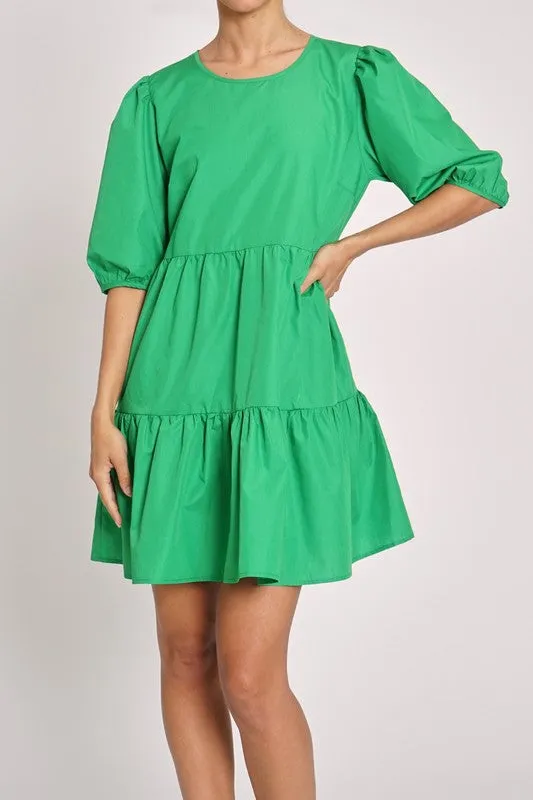 BELLA PUFF SLEEVE MINI DRESS