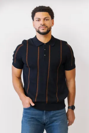 BEN SHERMAN Jacquard Stripe Polo