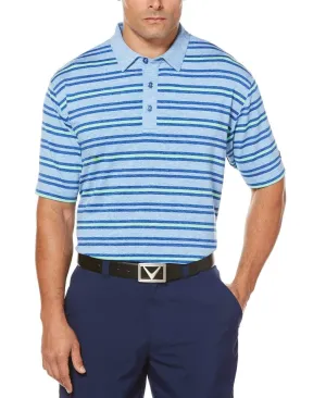 Big & Tall Opti-Soft Heather Striped Polo