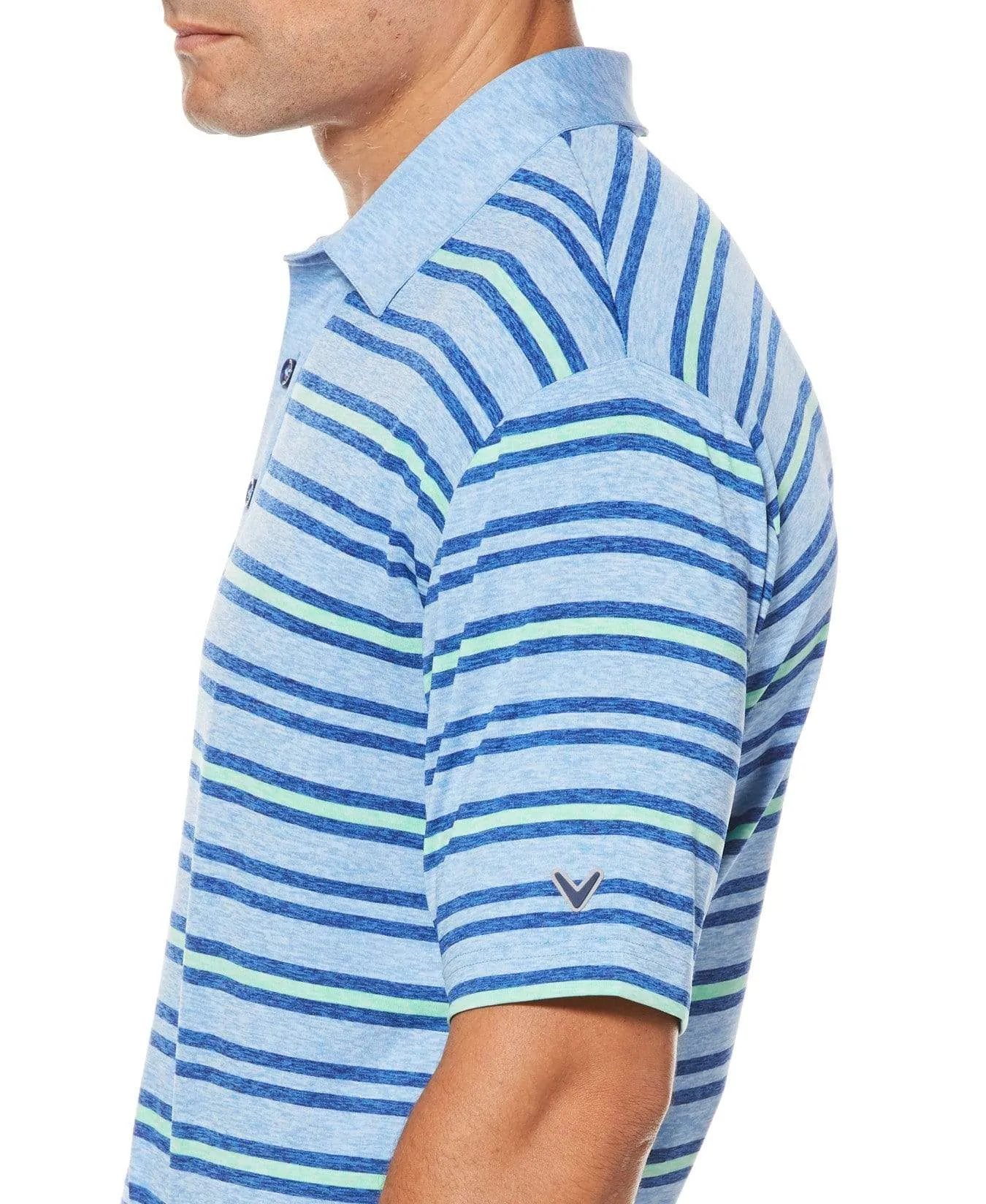 Big & Tall Opti-Soft Heather Striped Polo