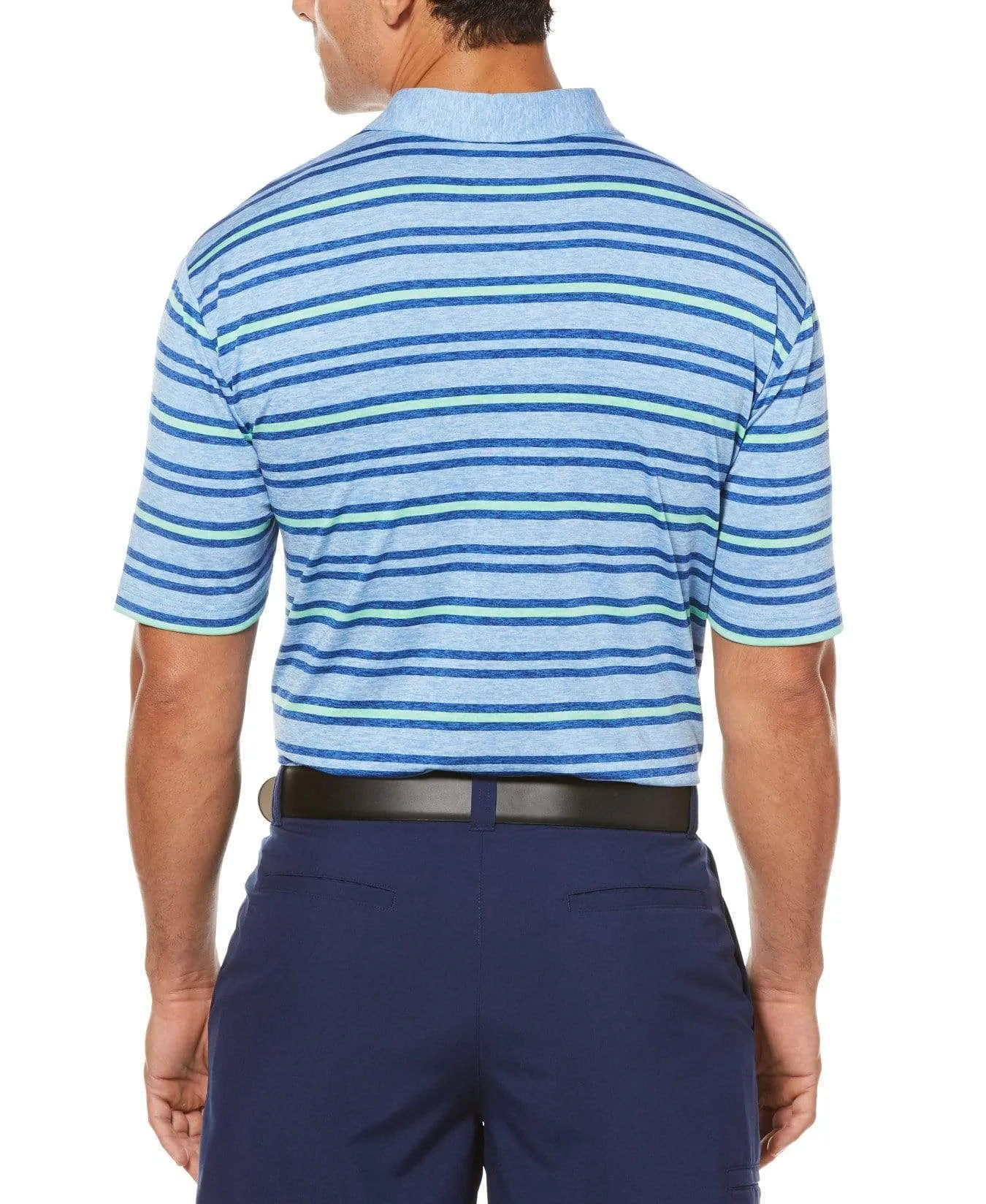 Big & Tall Opti-Soft Heather Striped Polo