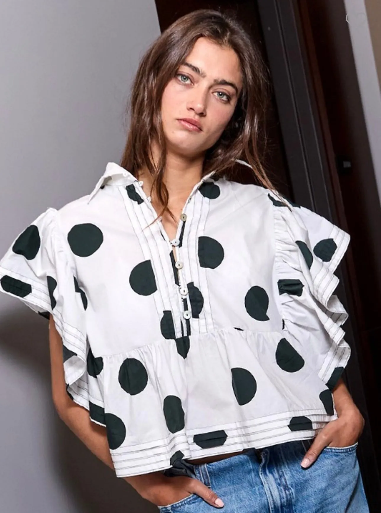 Black & White Dot Blouse