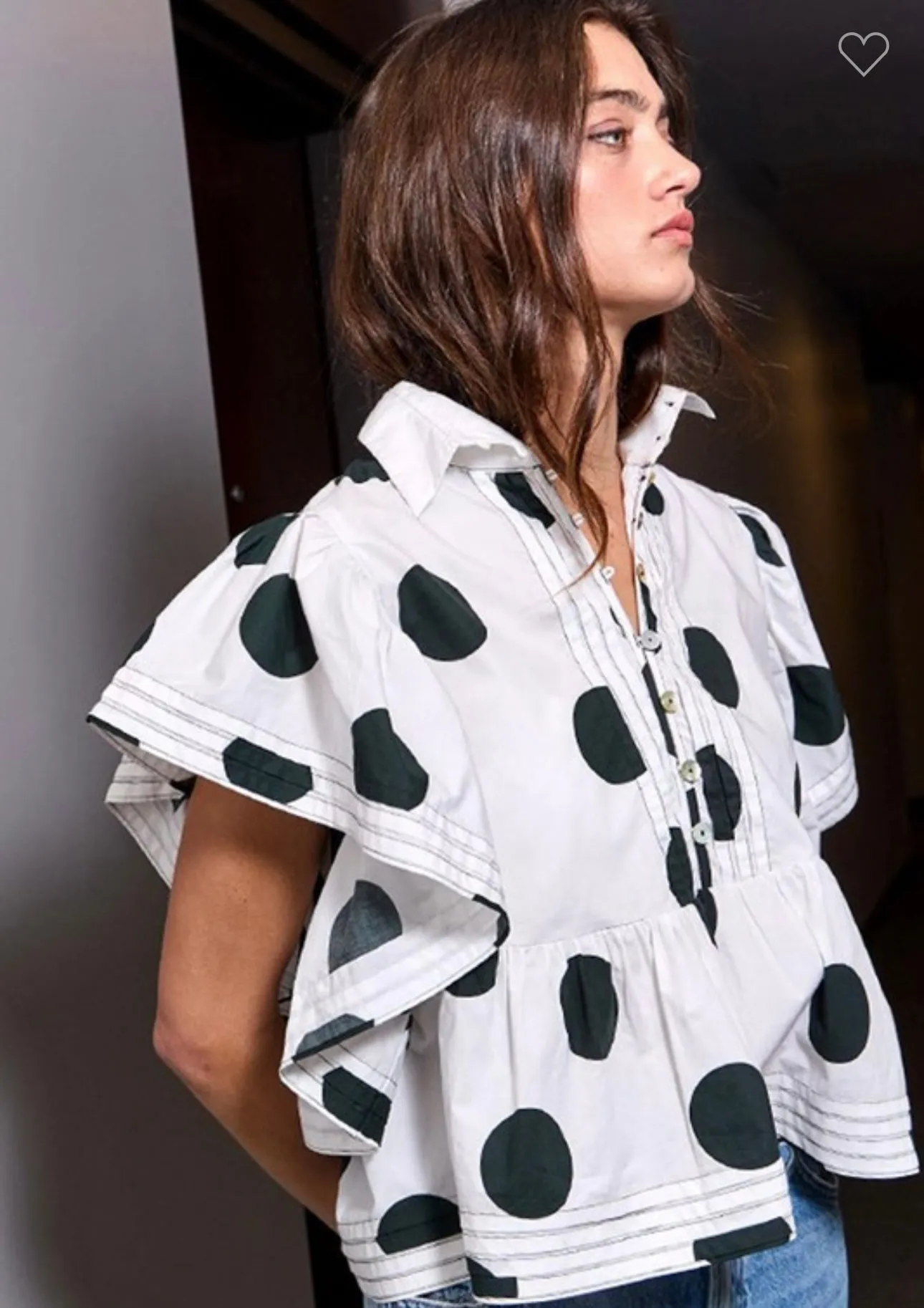 Black & White Dot Blouse