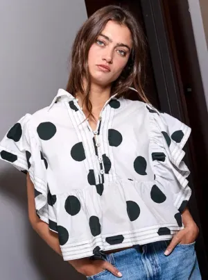 Black & White Dot Blouse