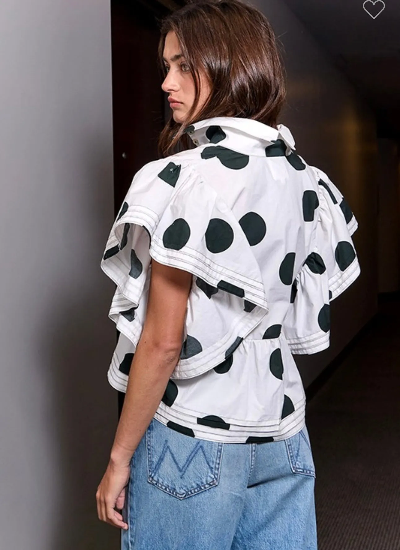 Black & White Dot Blouse