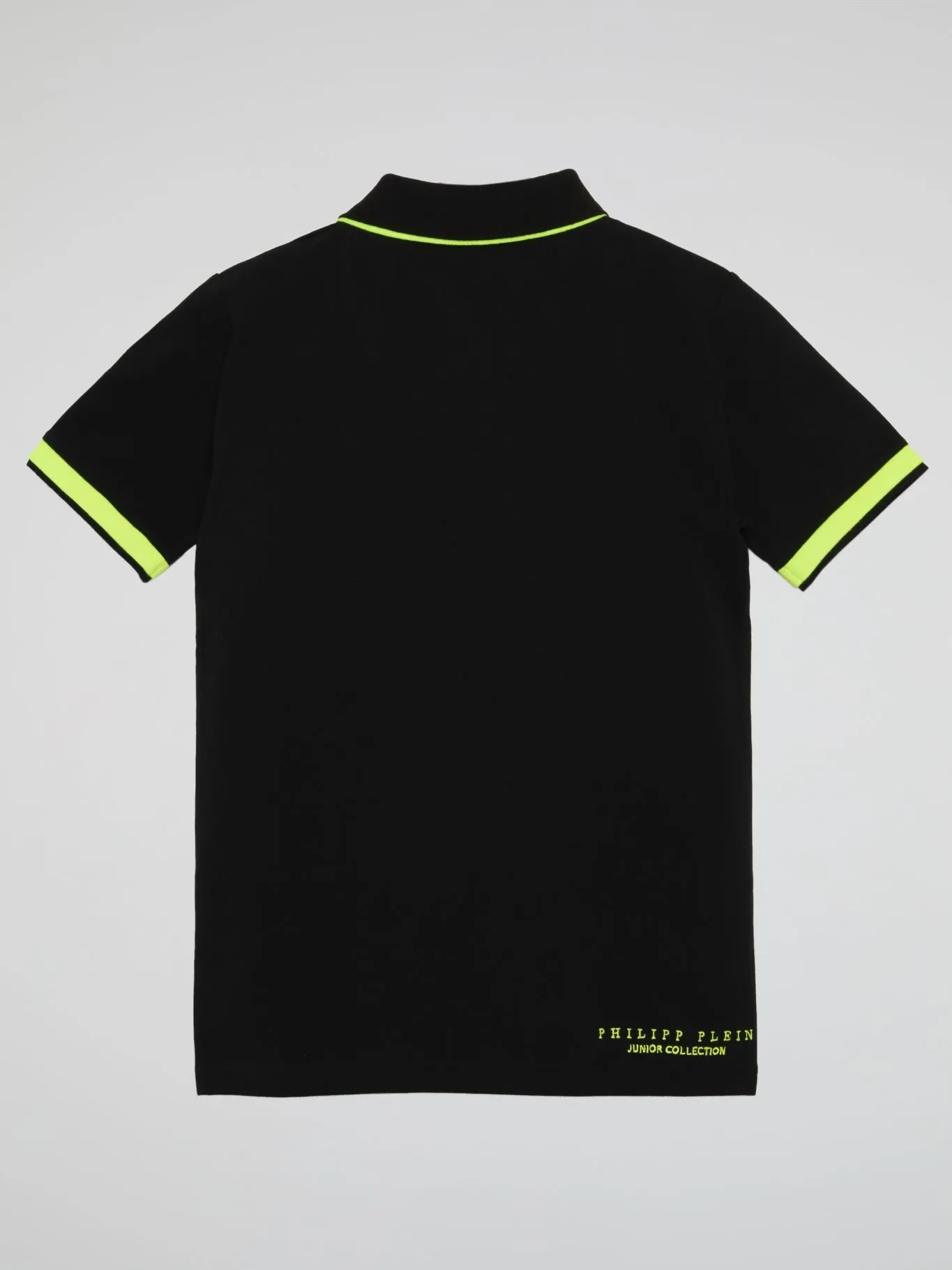Black Striped Edge Appliquéd Polo Shirt (Kids)