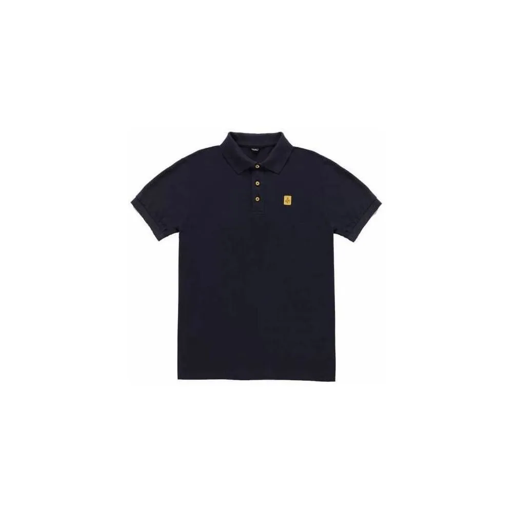 Blue Cotton Polo Shirt