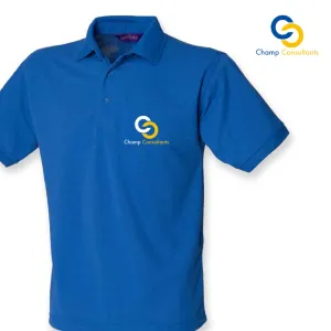 Blue Heavy Pique Polo Shirt - Champ Consultants