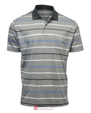 Blue Horizon Jersey Striped Polo