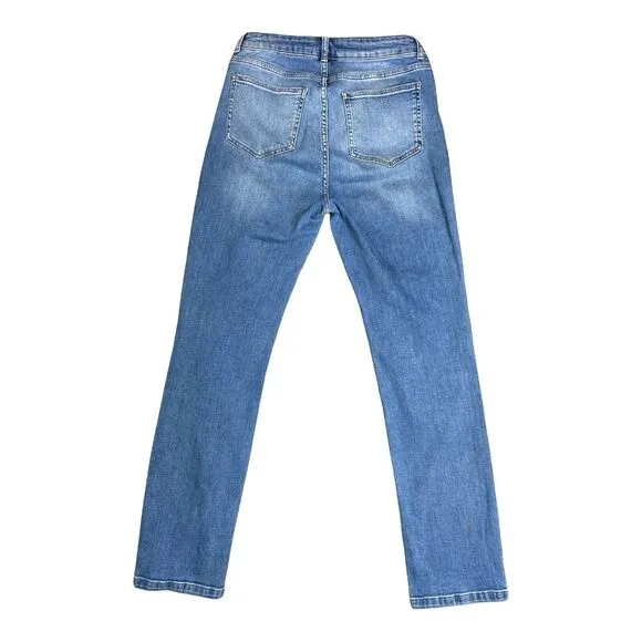 Boden Trafalgar Straight Leg Blue Jeans Medium Wash High Rise Stretch US 6