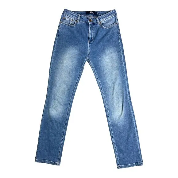 Boden Trafalgar Straight Leg Blue Jeans Medium Wash High Rise Stretch US 6