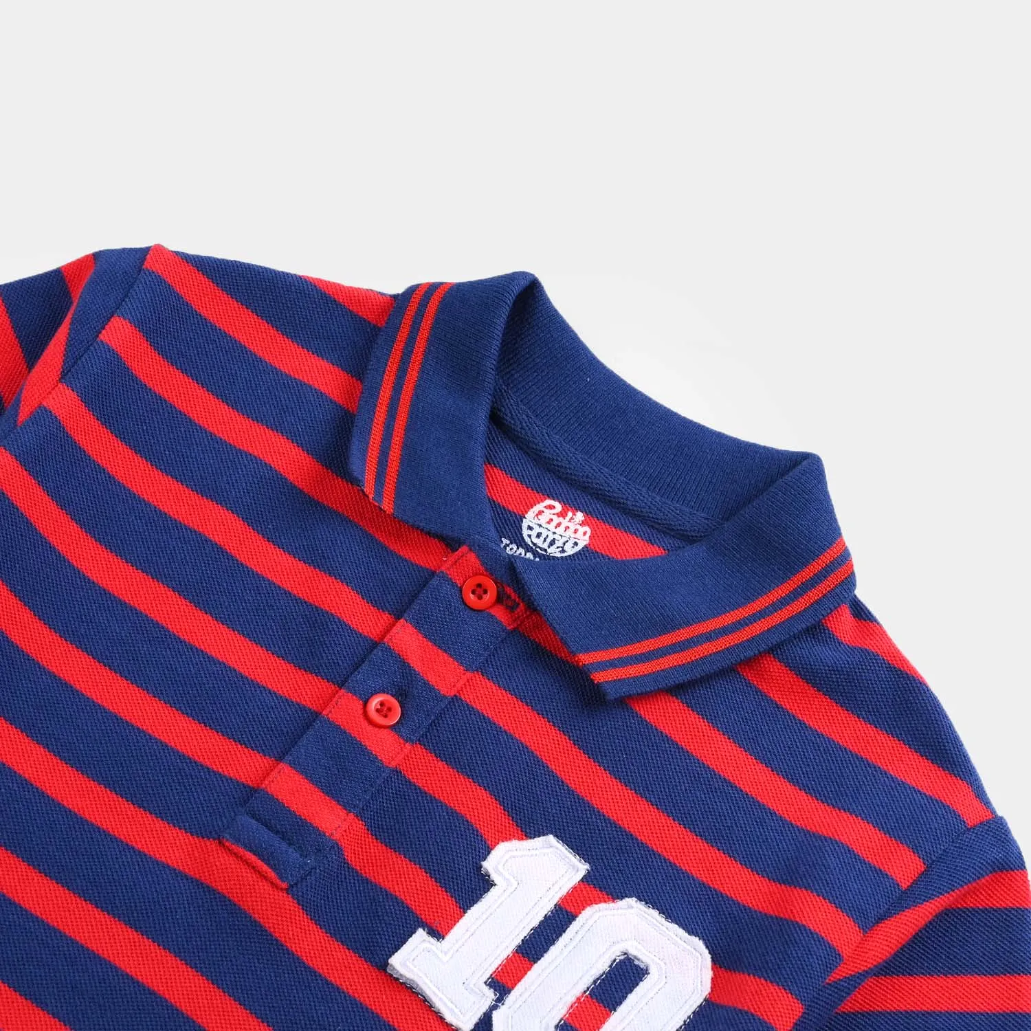 Boys Jumbo Pique Polo TEN-Striper