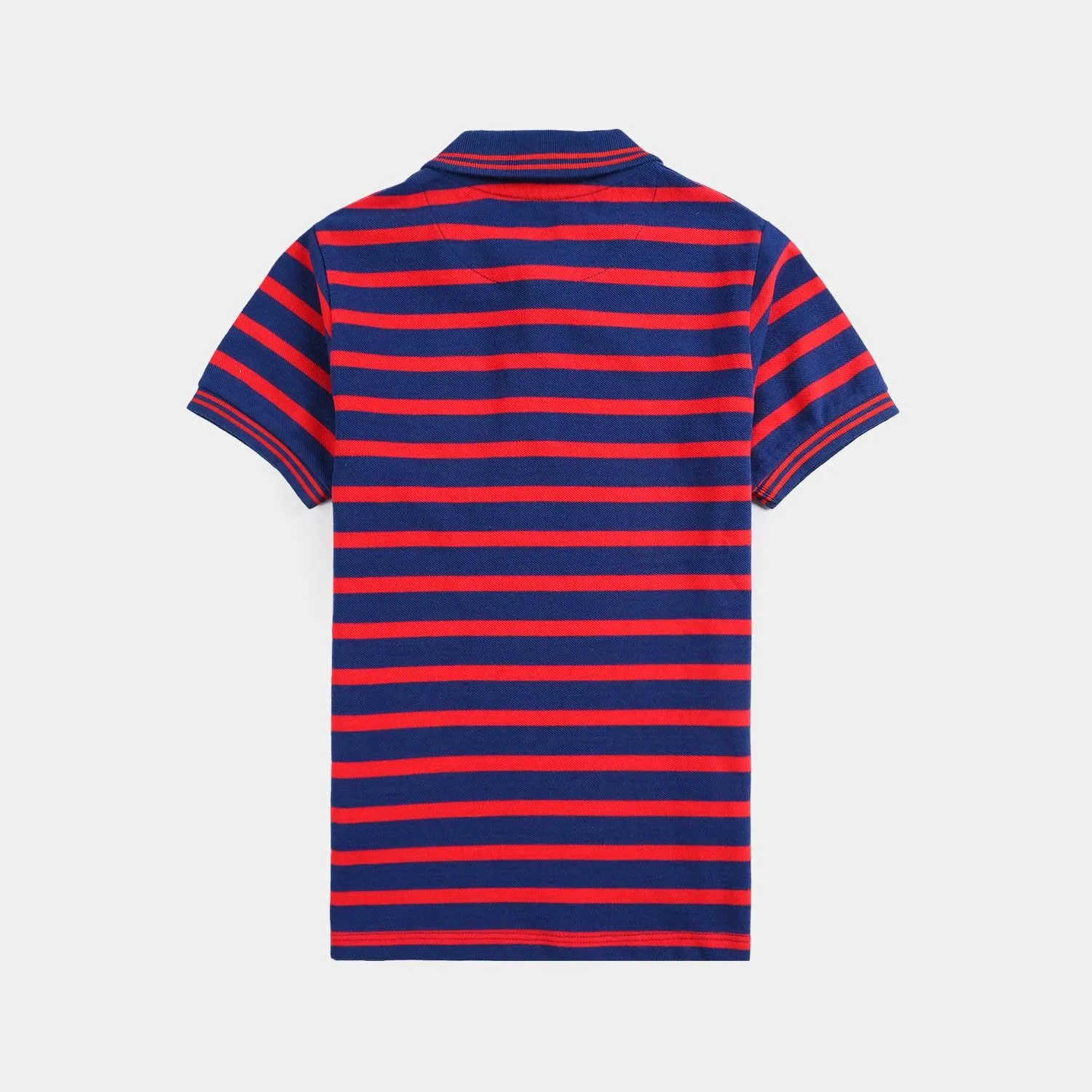 Boys Jumbo Pique Polo TEN-Striper