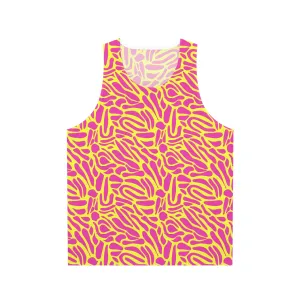 Bright Pink and Yellow Pattern Tank Top