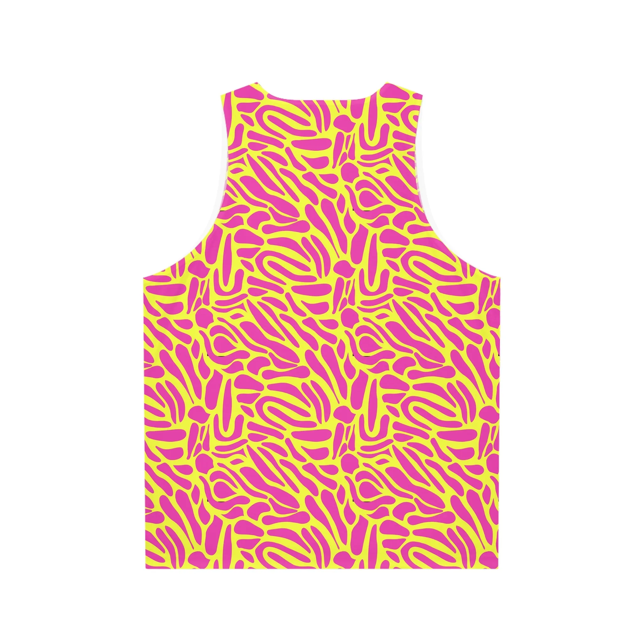 Bright Pink and Yellow Pattern Tank Top