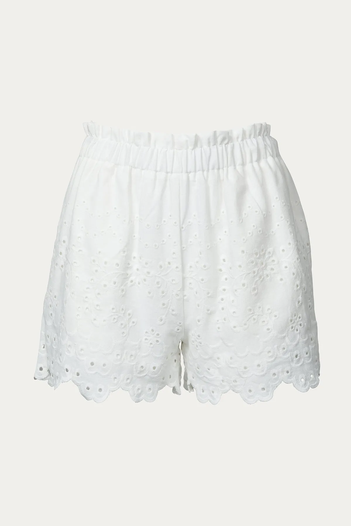BRODERIE ANGLAISE PAPERBAG SHORTS