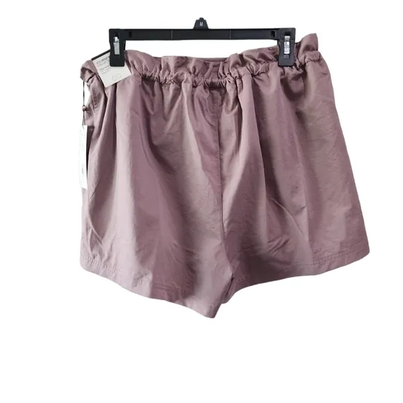 CALIA woven paper bag High Rise shorts hazy plum