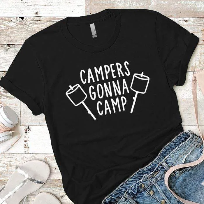 Campers Gonna Camp Marshmallows Premium Tees