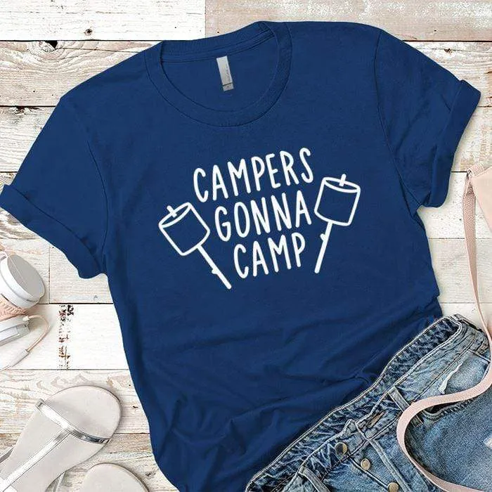 Campers Gonna Camp Marshmallows Premium Tees