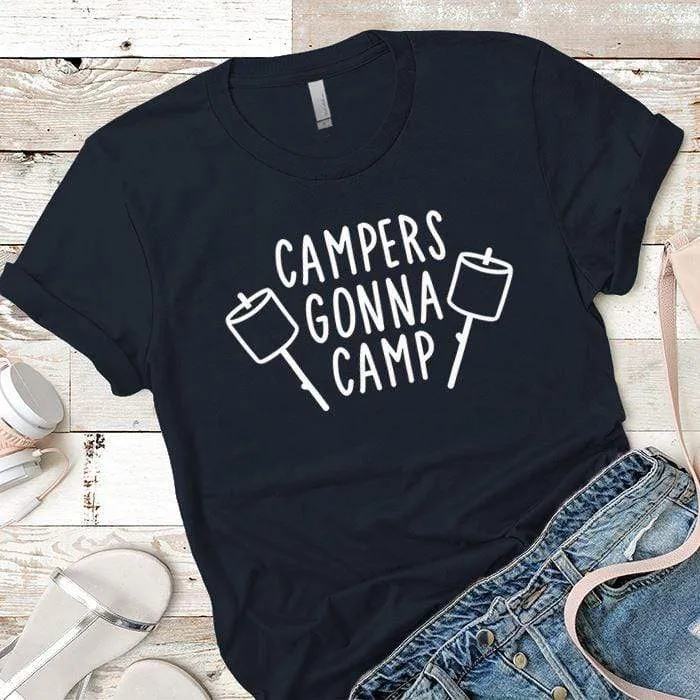 Campers Gonna Camp Marshmallows Premium Tees