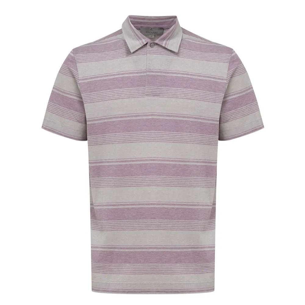 Canali Brown Cotton Polo Shirt