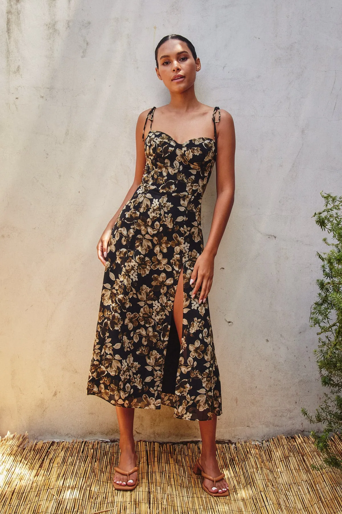 Cantini V Neck Tiered Maxi Dress