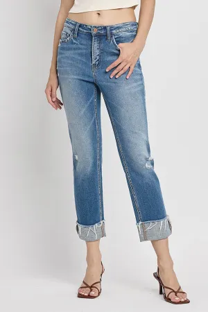 Carla Cuff HR Straight Jeans