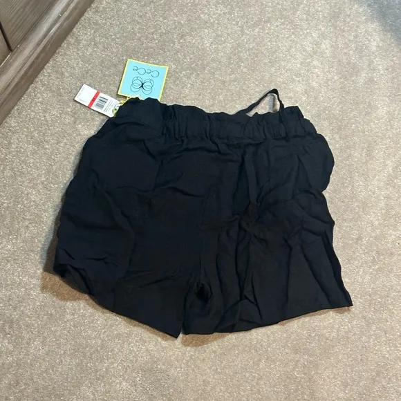 CECE Women’s Paperbag Waist Black Shorts Size XS