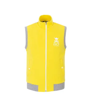 CHUCUCHU Men's Half and Half Vest Lemon Yellow