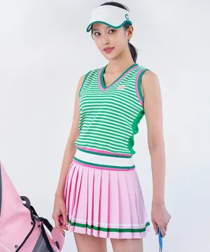 CHUCUCHU Stripe Vest - Green