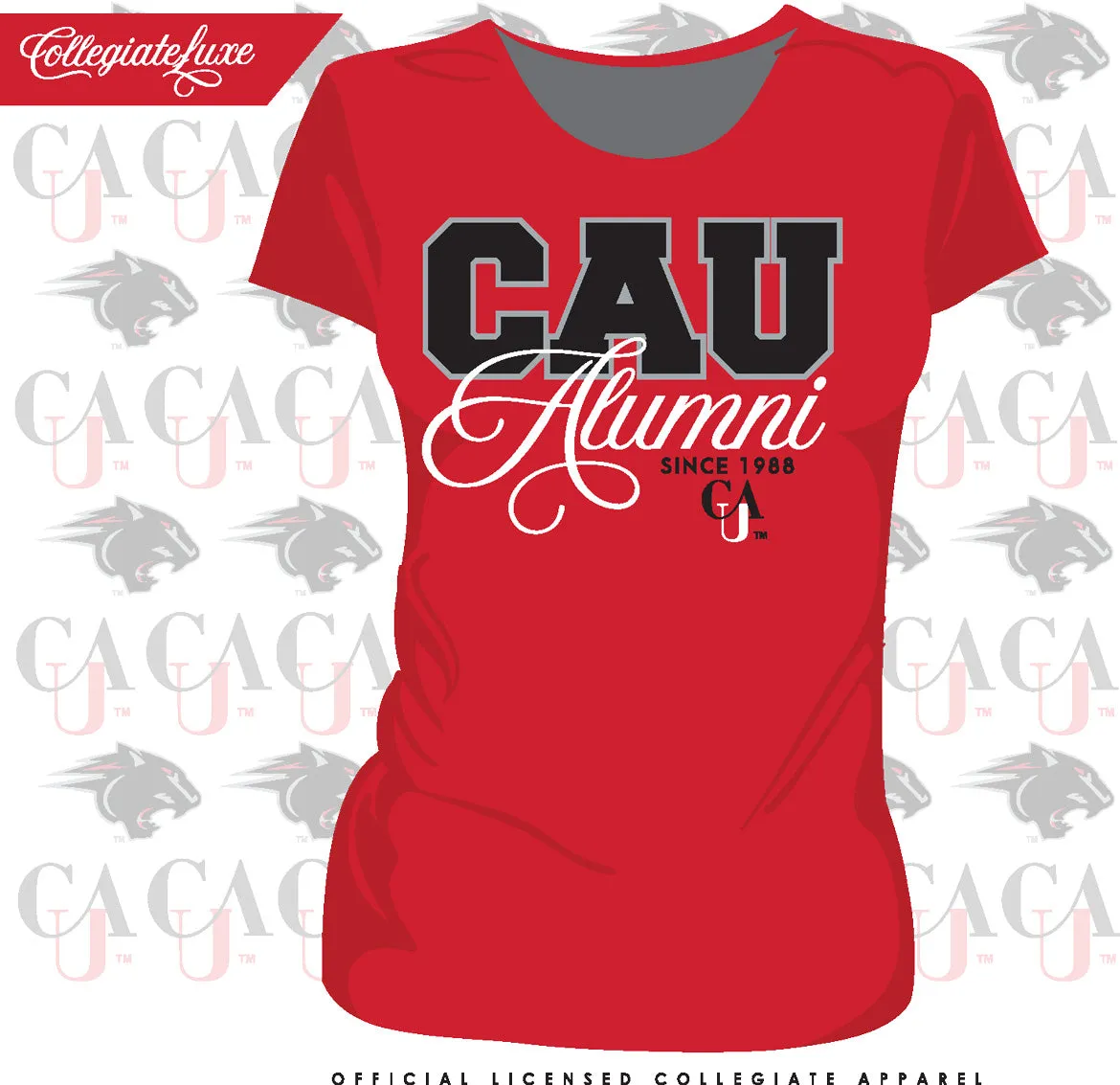 Clark Atlanta | Fancy Alumni Red Ladies Tees (**)