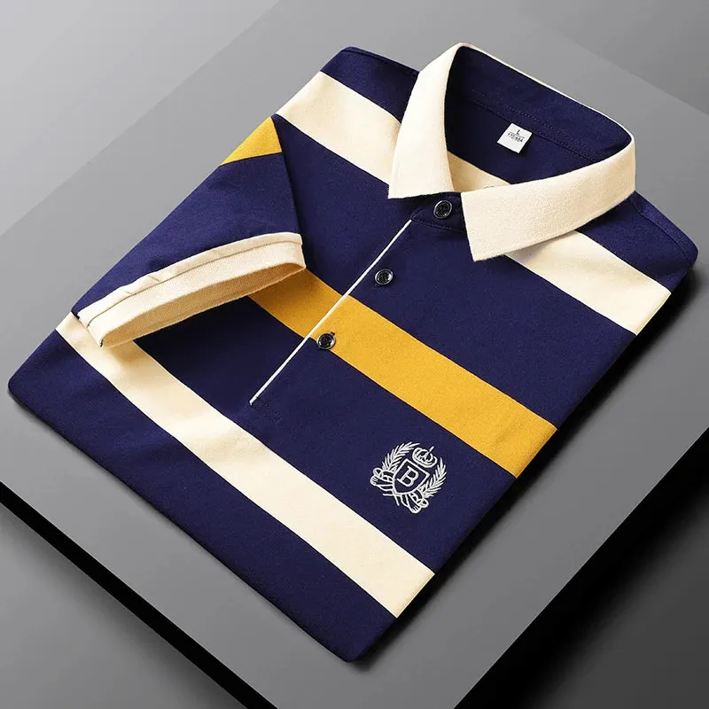 Classic Striped Polo Summer Elegance