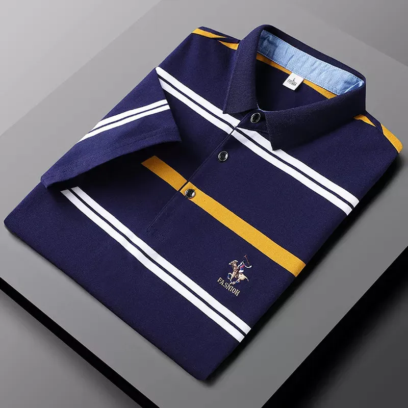 Classic Striped Polo Summer Elegance
