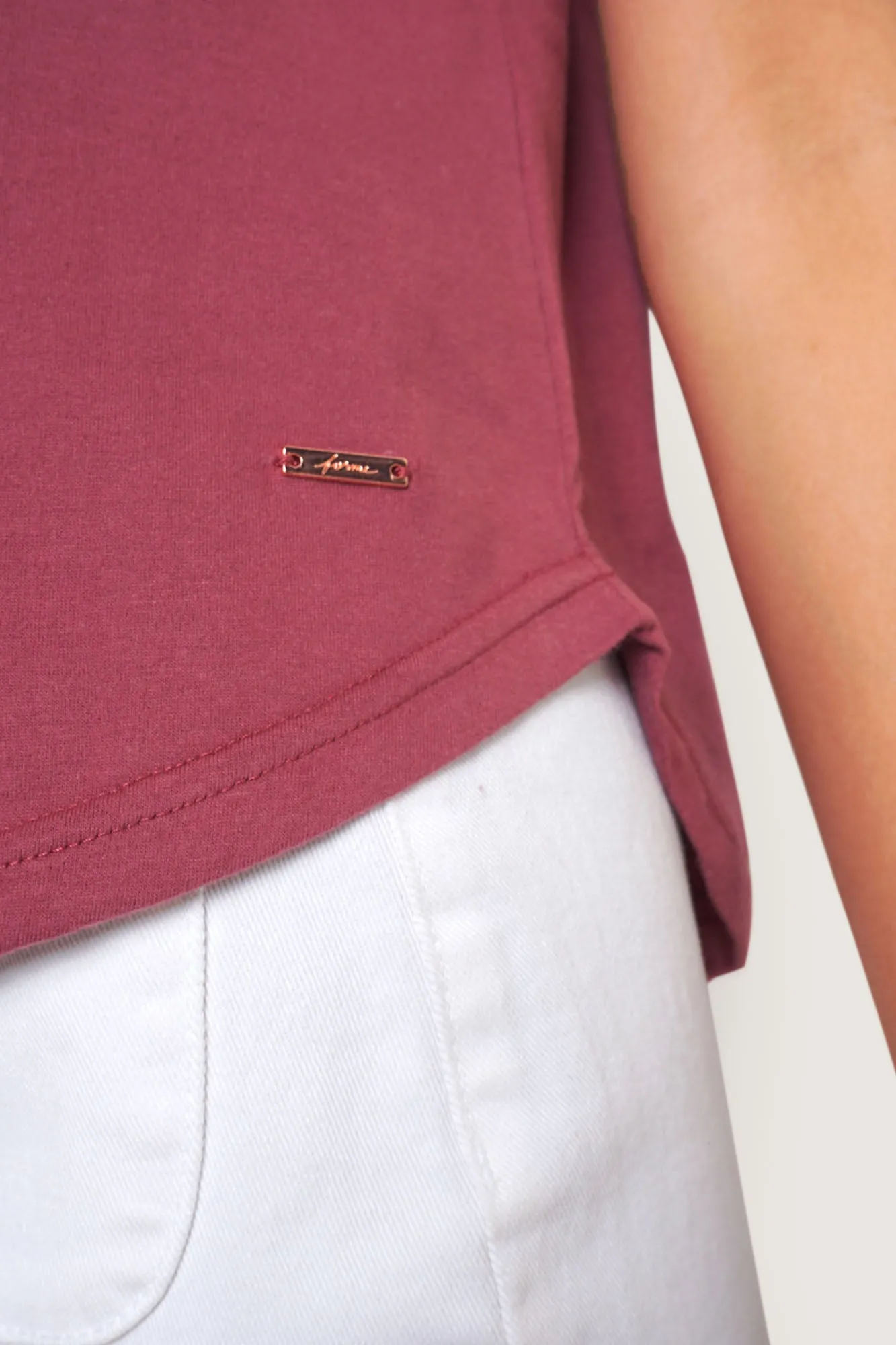 Closet Staples V-Neck Amboy Hem Tee