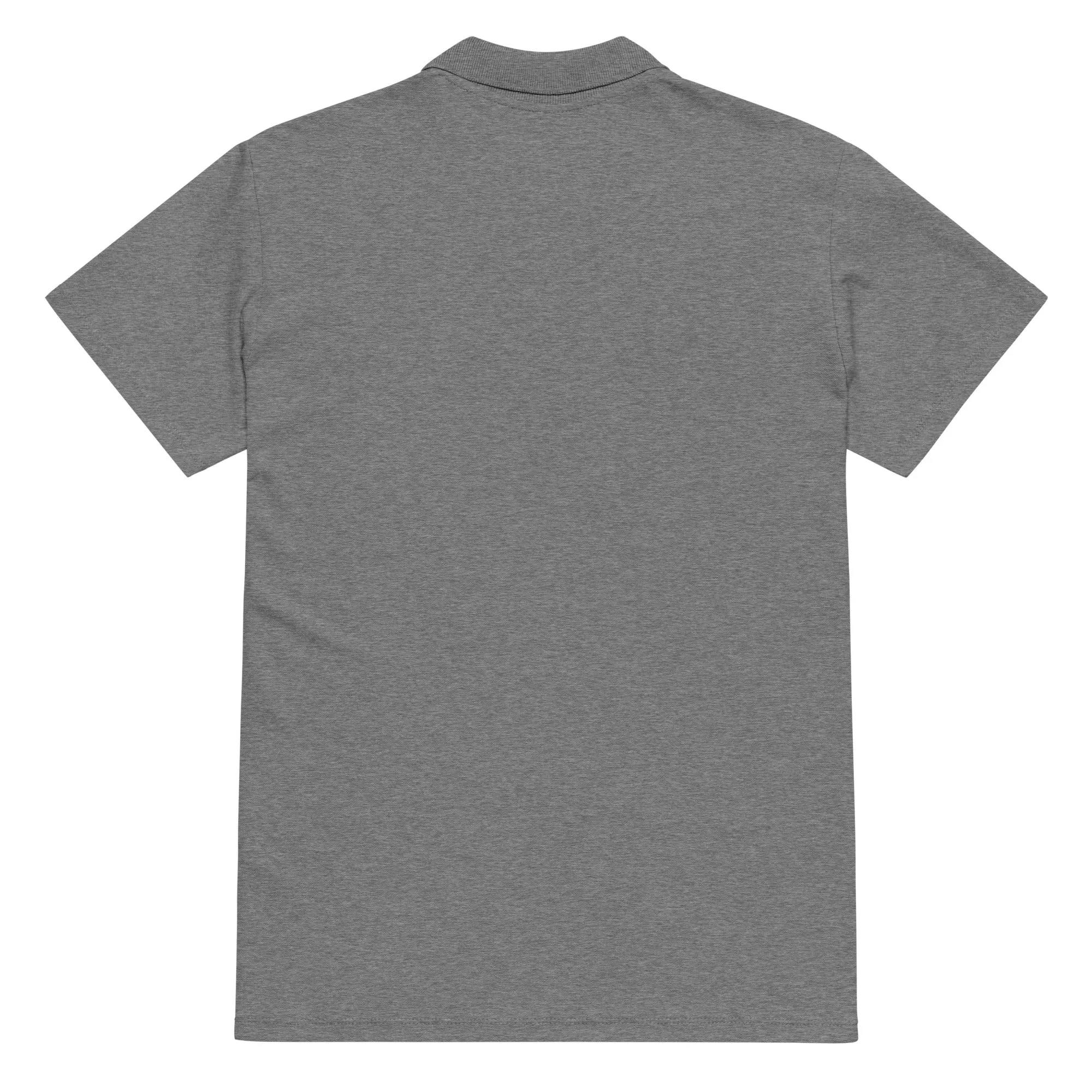 Clubs and Sticks Premium Pique Embroidered Polo Shirt - Grey