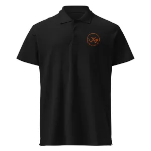 Clubs and Sticks Premium Pique Embroidered Polo Shirt - Orange