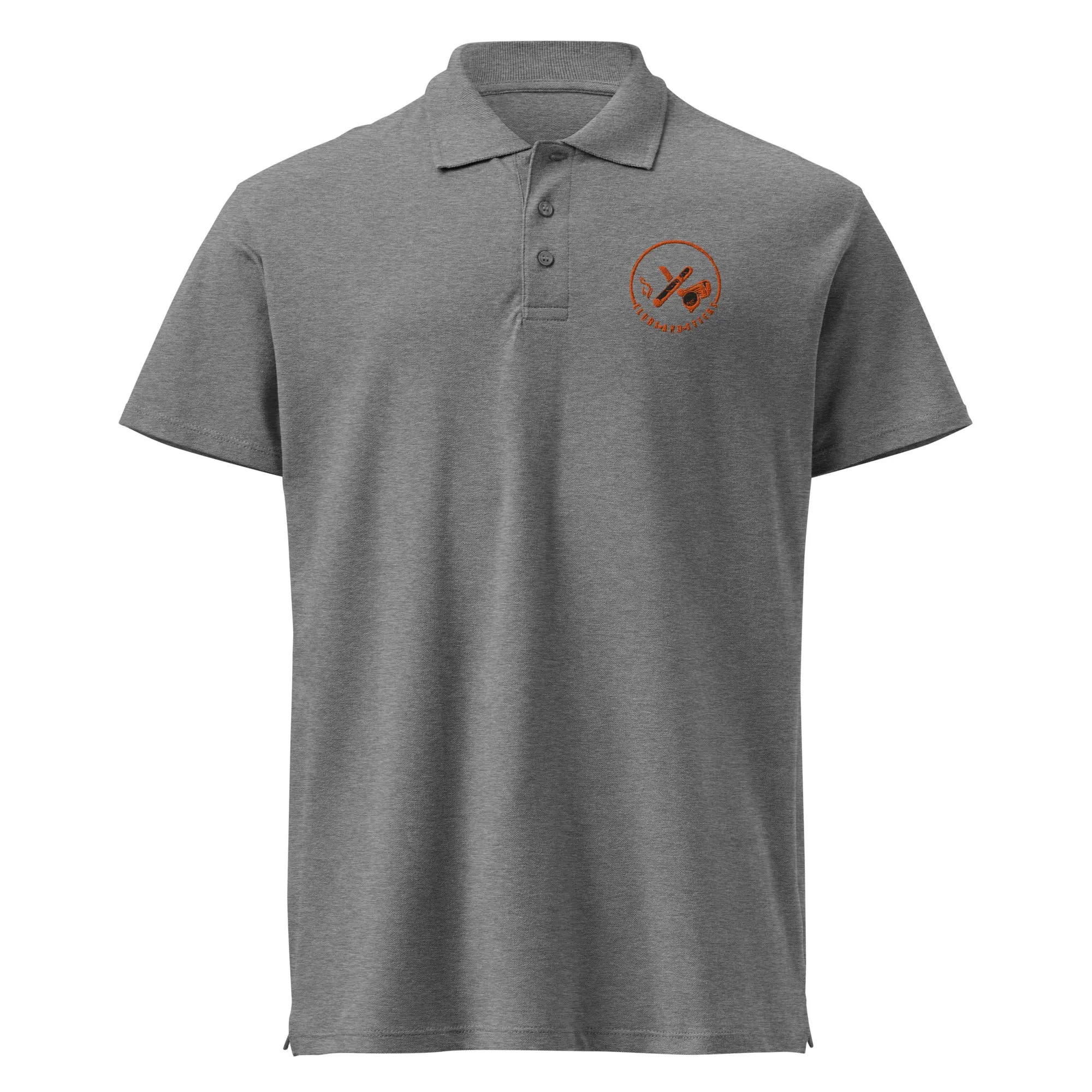 Clubs and Sticks Premium Pique Embroidered Polo Shirt - Orange