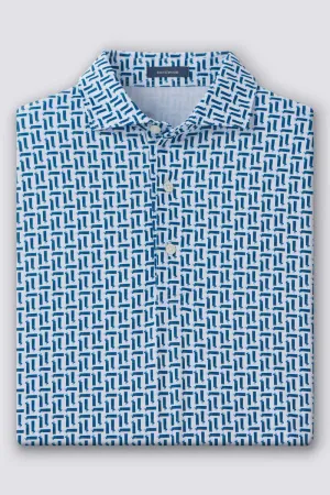 Collins Performance Polo - White/Navy Collins