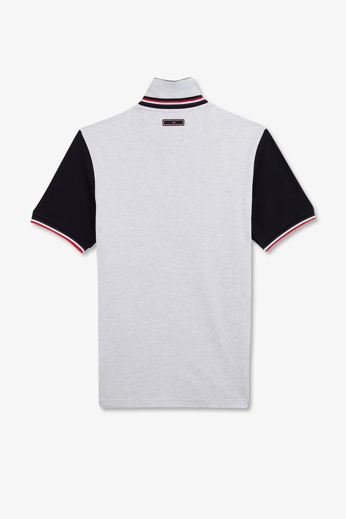 Colorblock Short Sleeve Polo Shirt in Grey