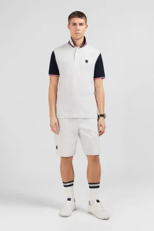 Colorblock Short Sleeve Polo Shirt in Grey