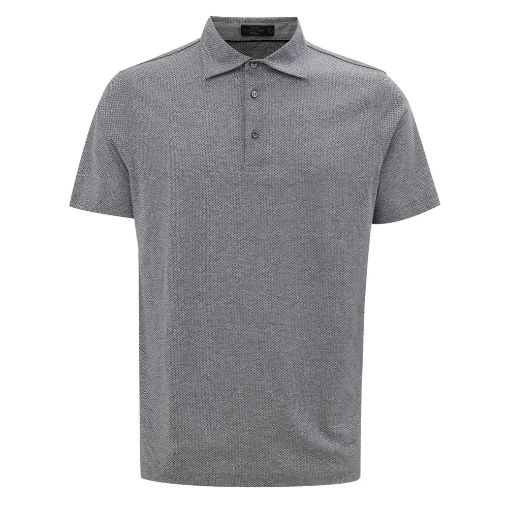 Corneliani Brown Cotton Polo Shirt