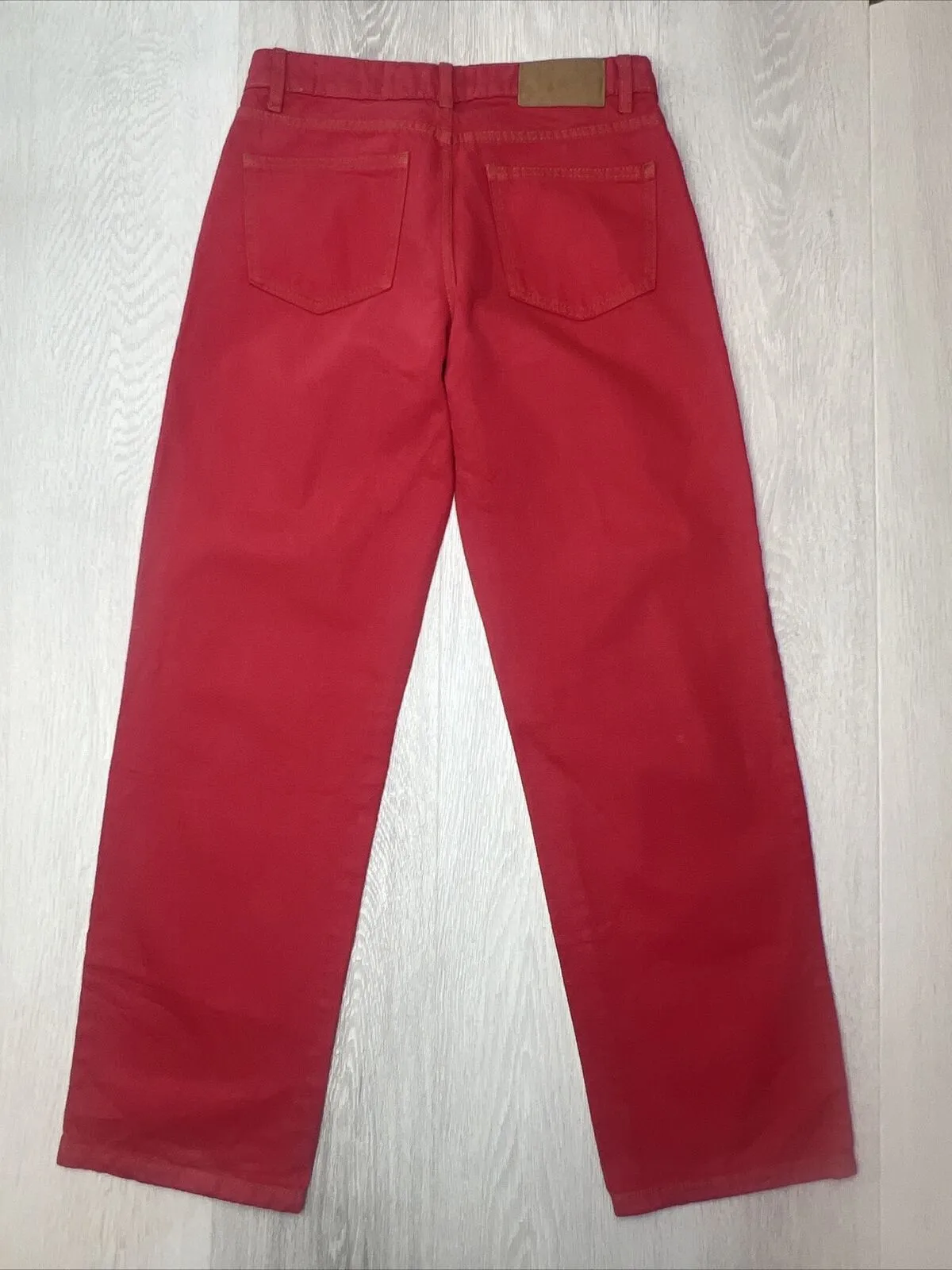 Cotton On Womens Red Low Rise Straight Jeans Size 8