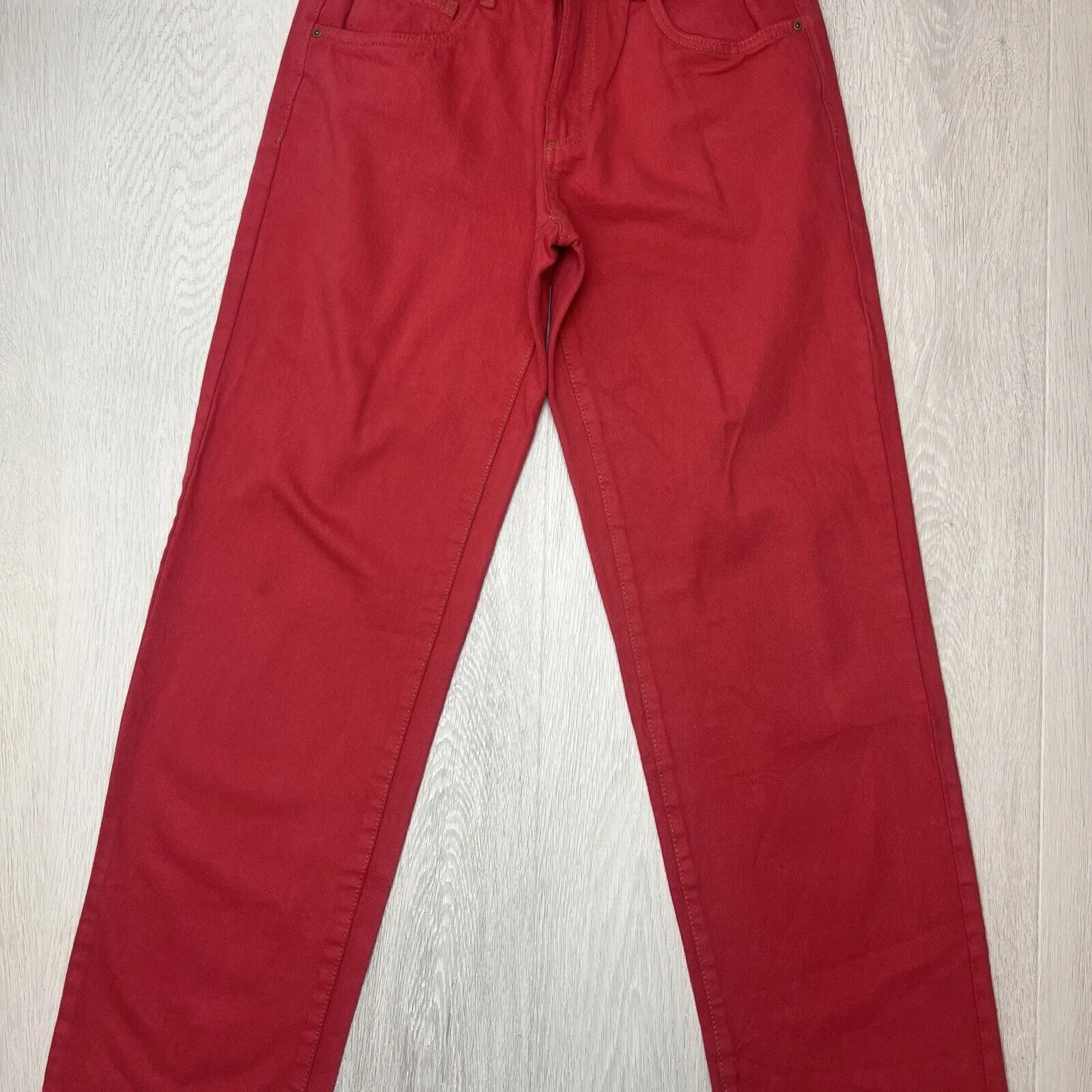 Cotton On Womens Red Low Rise Straight Jeans Size 8