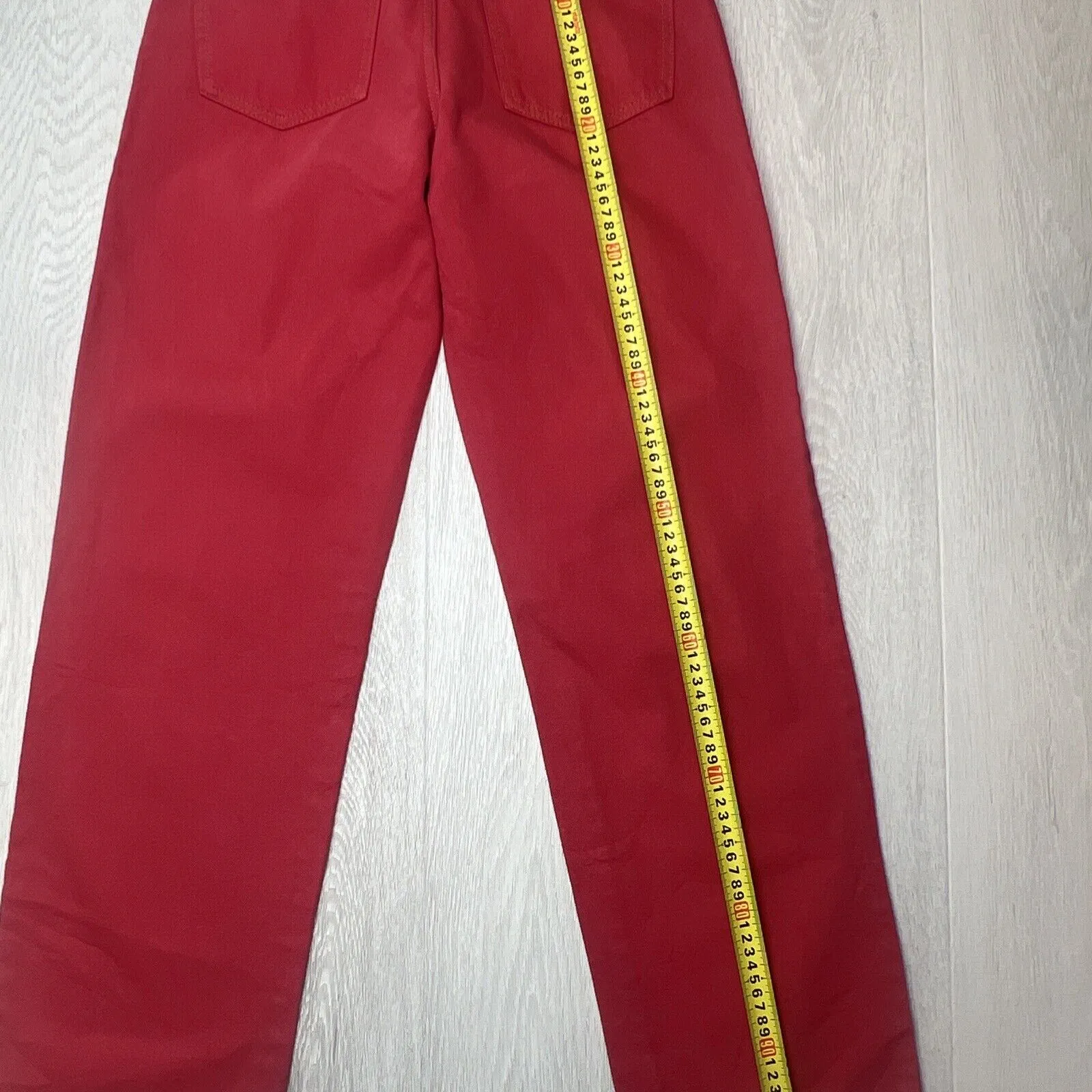 Cotton On Womens Red Low Rise Straight Jeans Size 8