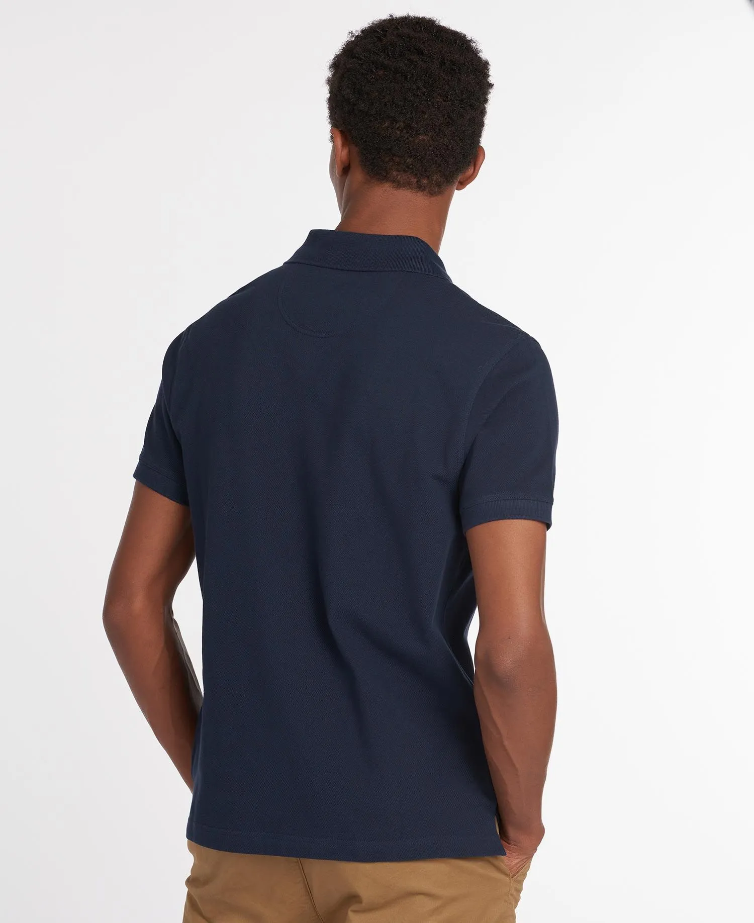 Cotton Polo Shirt in Navy