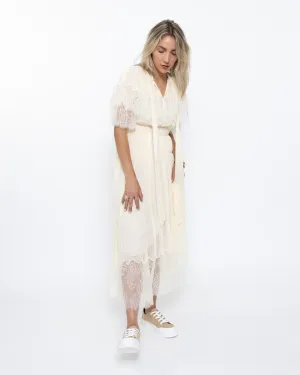 Crean Chiffon Tiered Midi Dress