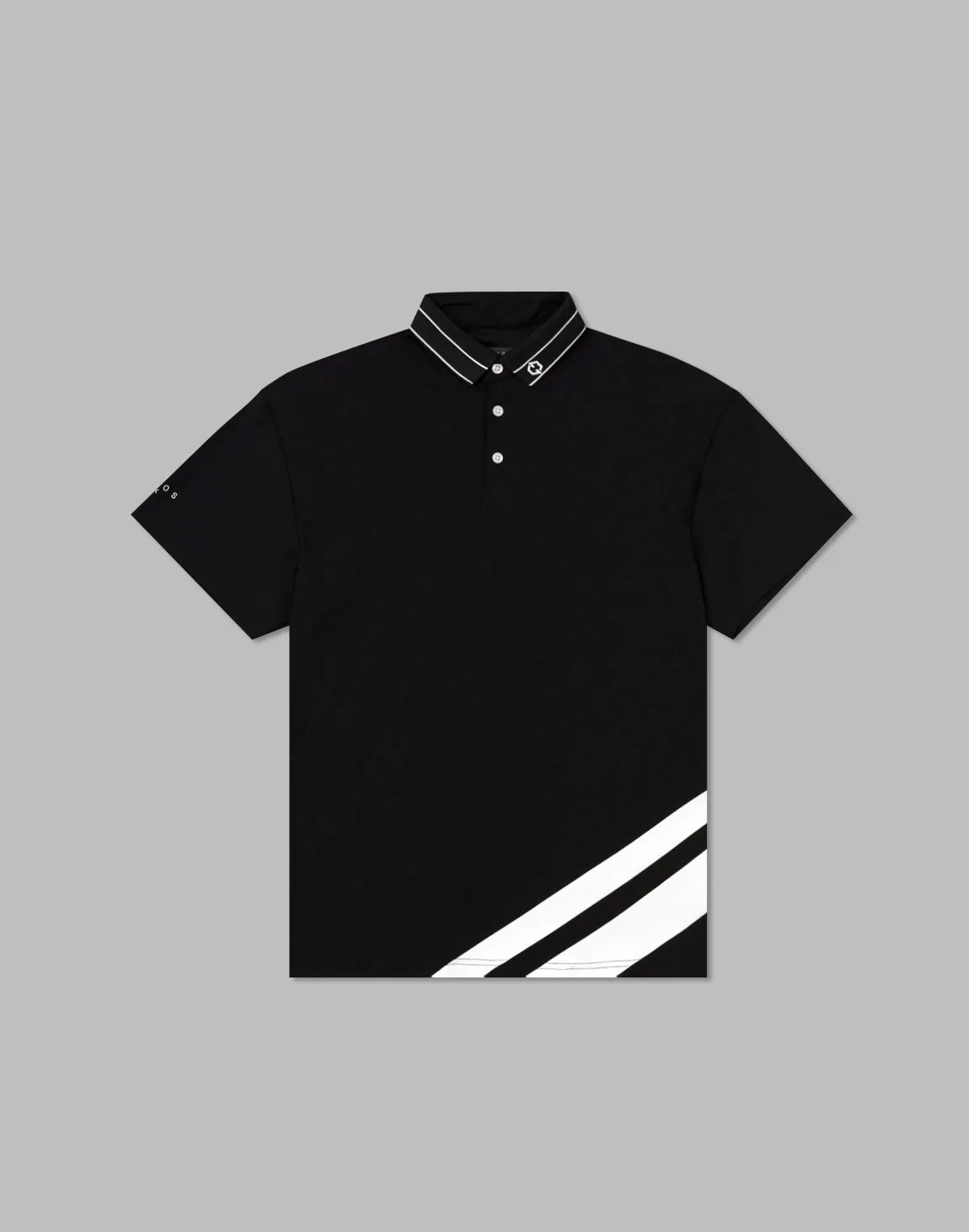 CRONOS BLACK STRIPED POLO SHIRT【BLACK】